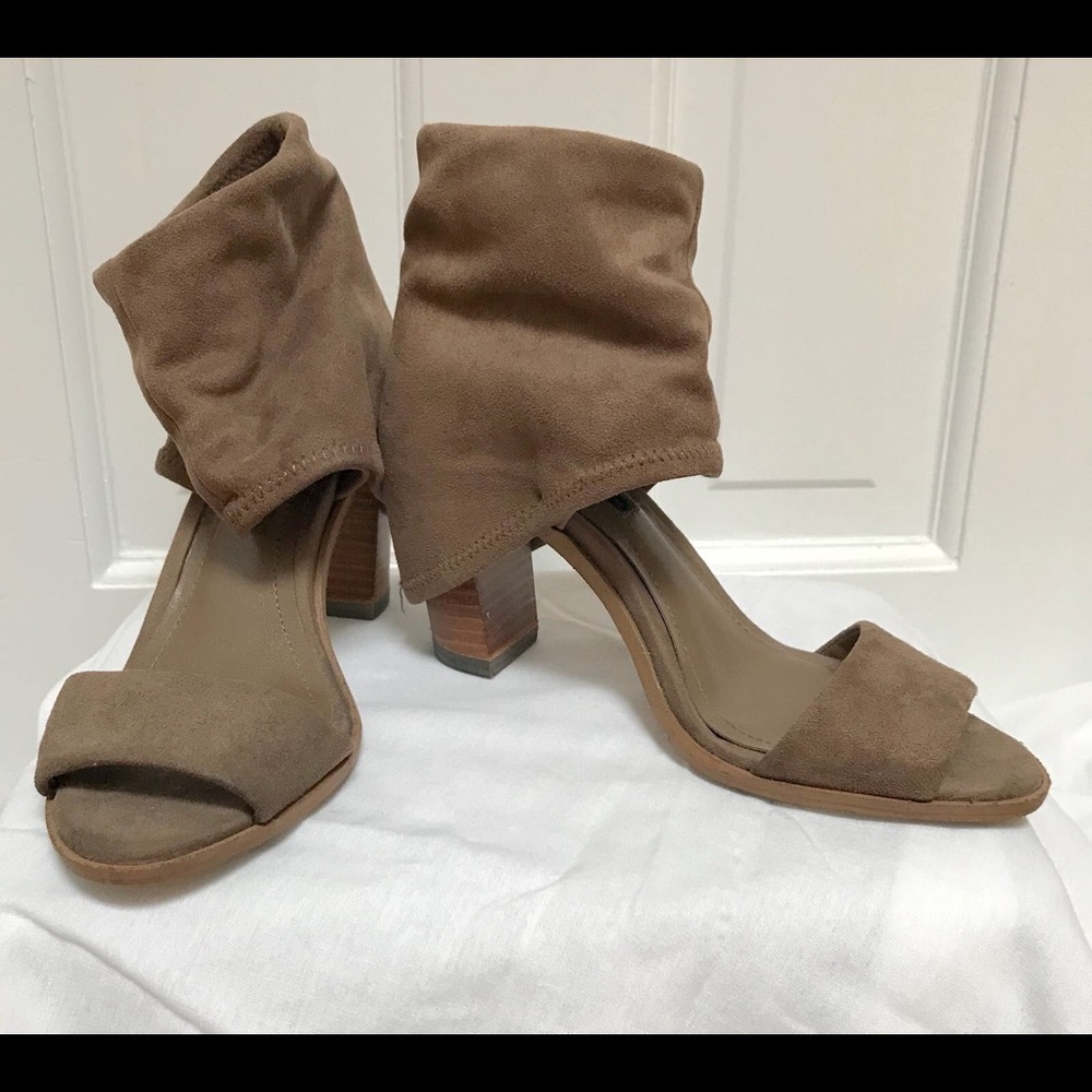 BCBG generation suede sandal with block heel